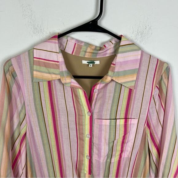 Tularosa Rainbow Stripe Tie Waist Romper - Picture 2 of 7